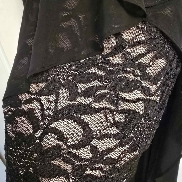 Morgan & Co. Black Lace High-Low Dress - Picture 3 of 4